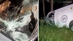 Jovem fica gravemente ferido após colisão entre carro e van na SP-333, próximo a Guariroba