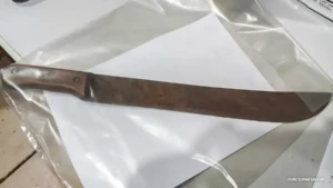 Homem com facão é detido após ameaçar pessoas e desacatar policiais no Cecap