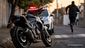 Motociclista foge de abordagem e abandona moto no Jardim Maria Luiza I