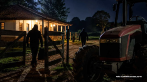 Homens armados invadem fazenda e roubam trator na zona rural de Taquaritinga