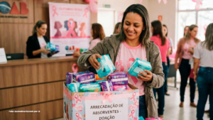 Campanha arrecada absorventes para mulheres em situação de vulnerabilidade