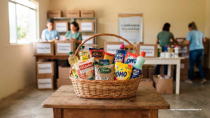 Campanha reúne grupos de jovens em arrecadação de alimentos e produtos de limpeza