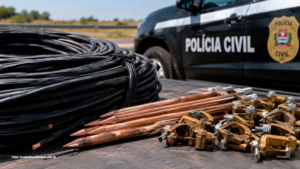 Furto de 600 metros de cabos e equipamentos é registrado em Taquaritinga